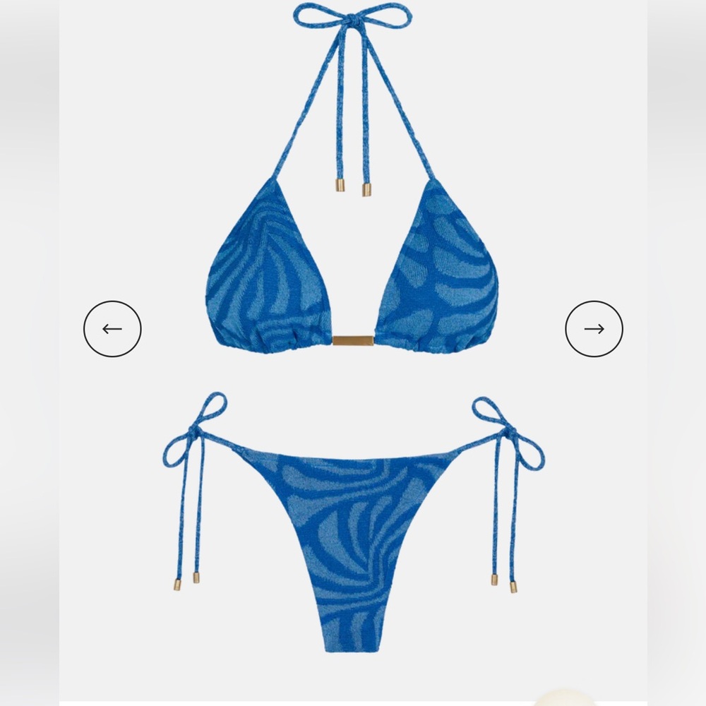 NWT! VIX triangle bikini bottom in ‘jacquard Neptune’